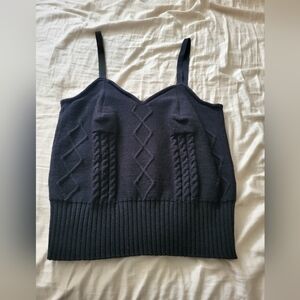 Selected Femme Black Cable Knit Women's Top